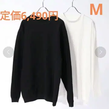 [ 가격 인하 ] 더 샵 TK 크루넥 니트 스웨터 블랙 화이트