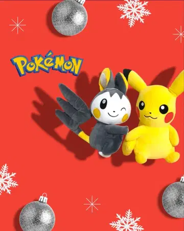 미사용 새상품 피카츄 에몽가 봉제 인형 2체 세트 포켓몬 Pokemon