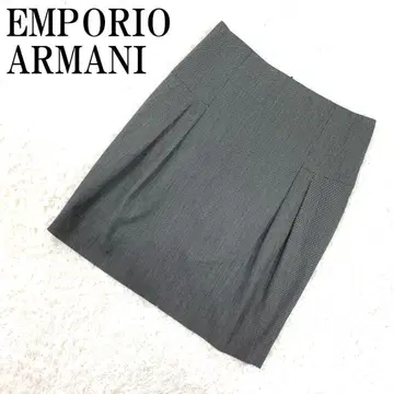 엠포리오 아르마니 미디 스커트 안감 있음 그레이 38 B43