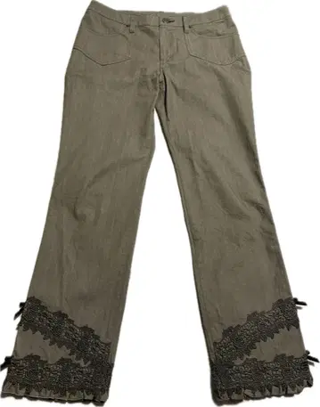 핑크하우스 장미 모티브와 리본이 귀여운 팬츠