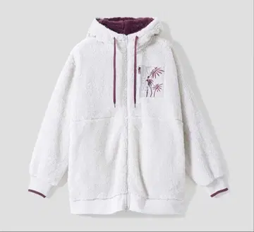 마계의 오지기소 보아 플리스 지퍼 후드티 유유백서