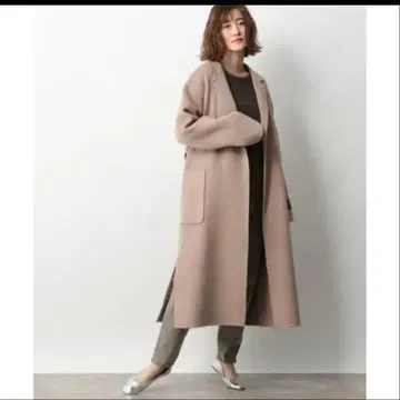 아파트 바이 로리즈 베이지 롱 코트 casheep 가운 코트