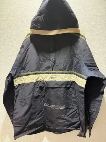 90s GUESS 하프 지퍼 나일론 후드티