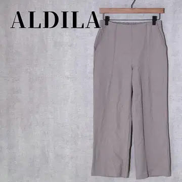 알디라 ALDILA 스트레이트 팬츠 일본제 백 밴딩 모카 사이즈 M