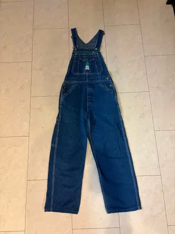 데님 오버롤 와이드 레그