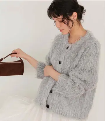 택 포함 titivate 니트 가디건