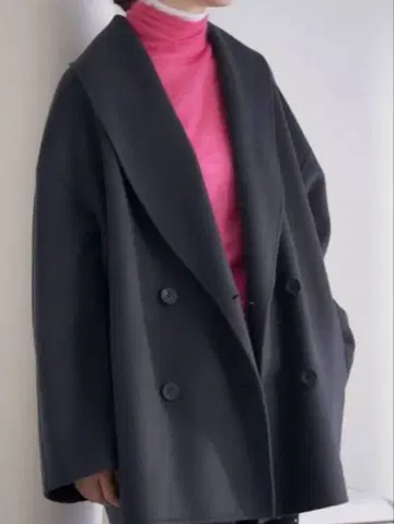 미사용 택 포함 Super160 숄카라 하프 코트 36