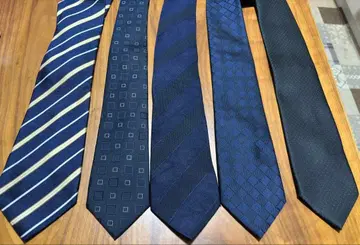 네이비 네이비 계열 넥타이 5종 세트