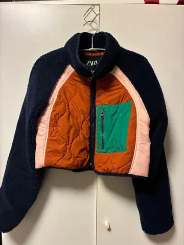 ZARA 퀼팅 자켓 네이비