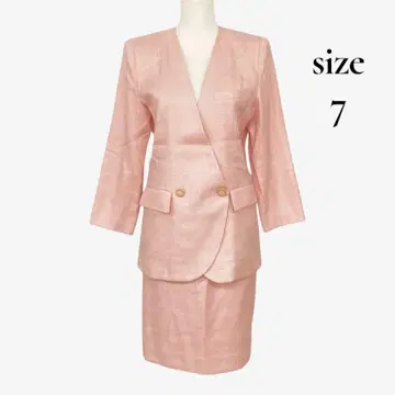 새상품급 버블리 수트 셋업 세레모니 자켓 스커트 핑크