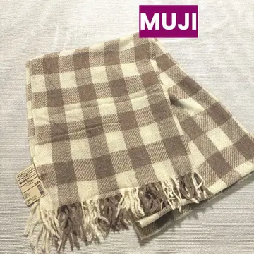 [새상품] 무인양품 직조 패턴 대형 스톨 울 캐시미어