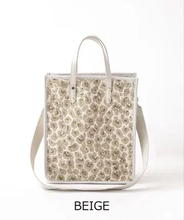 [새상품급] 사밀르나슬리 토트백 자카드 레오파드 무늬 레오파드 베이지