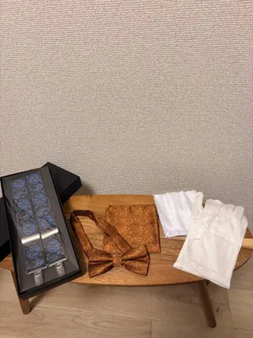 신랑 세트 커프스와 나비 넥타이