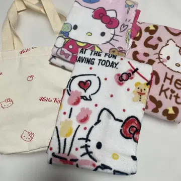 헬로키티 페이스타월 미니 토트백