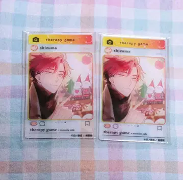 히노하라 메구루 테라피 게임 시즈마 아크릴 카드 2장 세트