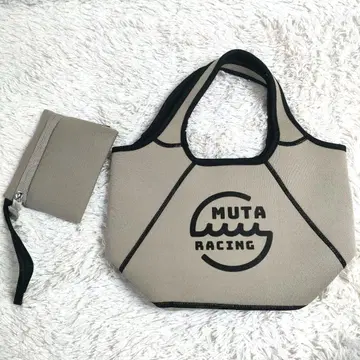 MUTA RACING 리버서블 토트백 그레이 파우치 포함