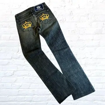 빅토리아 베컴 ROCK & REPUBLI 콜라보 데님 골드 플레어