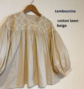 중복 확인 미나 페르호넨 tambourine 블라우스 면 로운 핸드메이드