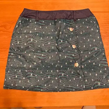 and per se 기하학 패턴 다운 스커트 L