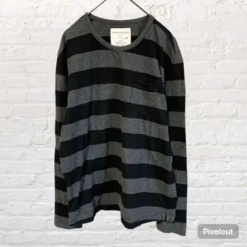 11762 어반 리서치 긴팔 보더 T셔츠 티셔츠 L 블랙 x 그레이