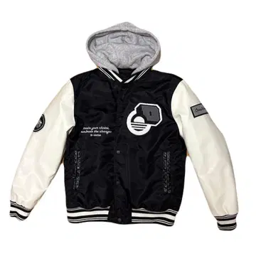 ZARA 블랙 화이트 바시티 자켓