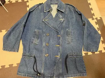 데님 자켓 더블 브레스트 오버 사이즈