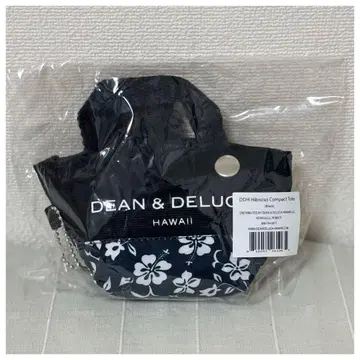 [ 미개봉 새상품 ] 딘앤델루카 하와이 하이비스커스 미니 토트 블랙
