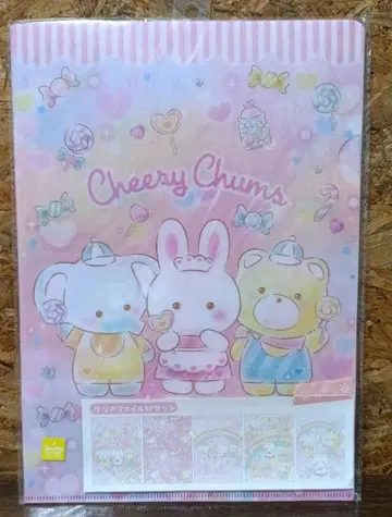 산리오 치어리 참 클리어 파일 5장 세트 레트로