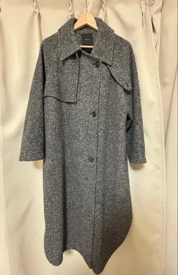 Spick&Span/W 슬라이버 헤링본 볼륨 코트