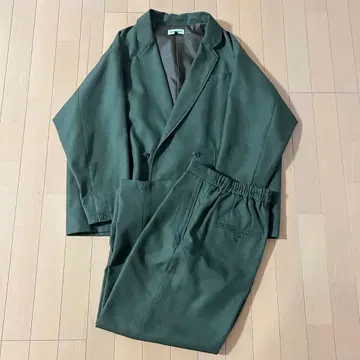 WEB 한정판 빅 실루엣 오버 사이즈 스태프 폴리 트윌 셋업