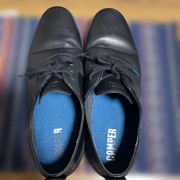 COMPER 블랙 가죽 캐주얼 슈즈 27.5