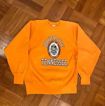 90s USA Tennessee 리버스 위브 무지 오렌지 새상품급
