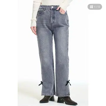 coca 벨로아 리본 데님 L 사이즈