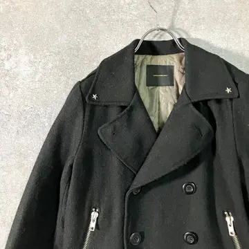 WORLD WIDE LOVE 숏코트 블랙 체스터 코트