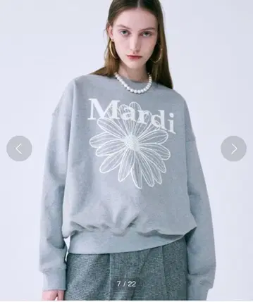 Mardi 꽃무늬 프린트 크루넥 트레이닝복