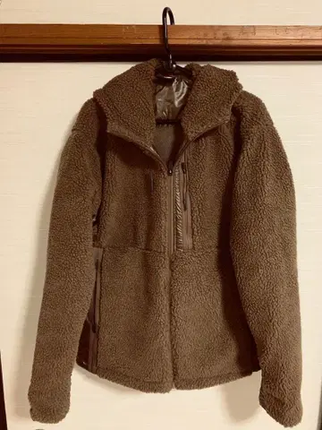캔터베리 브라운 플리스 자켓 후드 부착 L 사이즈