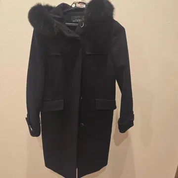 GREEN LABEL RELAXING 후드 부착 롱 코트