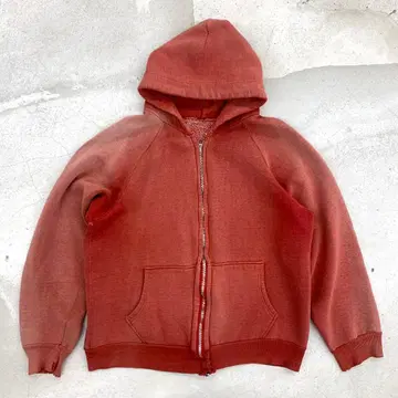 페이드 보로 풀 집업 후드티