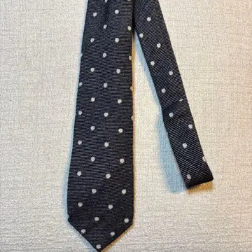 TAKEO KIKUCHI 울 넥타이 네이비 도트