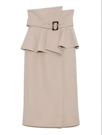 스나이델 베이지 코르셋 벨트 타이트 스커트