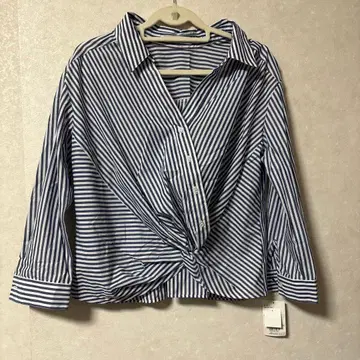 nano universe 스트라이프 꼬임 카슈쿨 블라우스 38