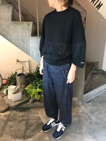 Wafflish Waffle 사이드 버튼 워크 팬츠