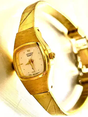 Citizen 쿼츠 골드 손목시계 ST steel