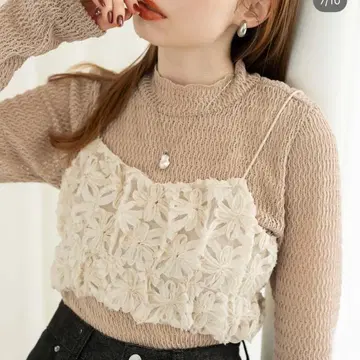 hinari 하이넥 메쉬 티셔츠