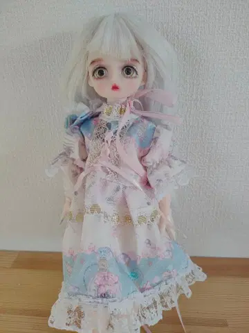 커스텀 인형 백발 큰 눈 인형