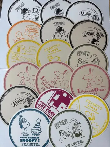 PEANUTS cafe 피넛 카페 코스터 17개