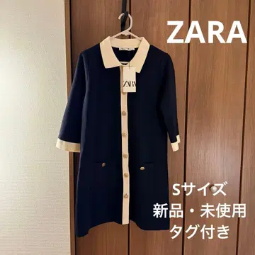 ZARA 골드 버튼 포함 숏 기장 니트 원피스 S 사이즈
