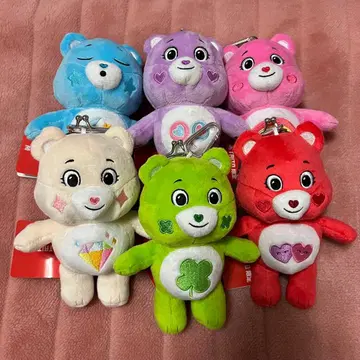 CARE BEARS 복주머니 봉제 인형 전 6종 컴플리트 세트 택 포함