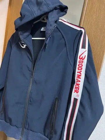 BODYMAKER 후드 부착 저지 M 네이비