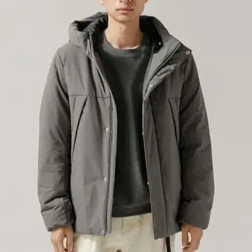 어반 스타일리시 충전솜 후드 블루종